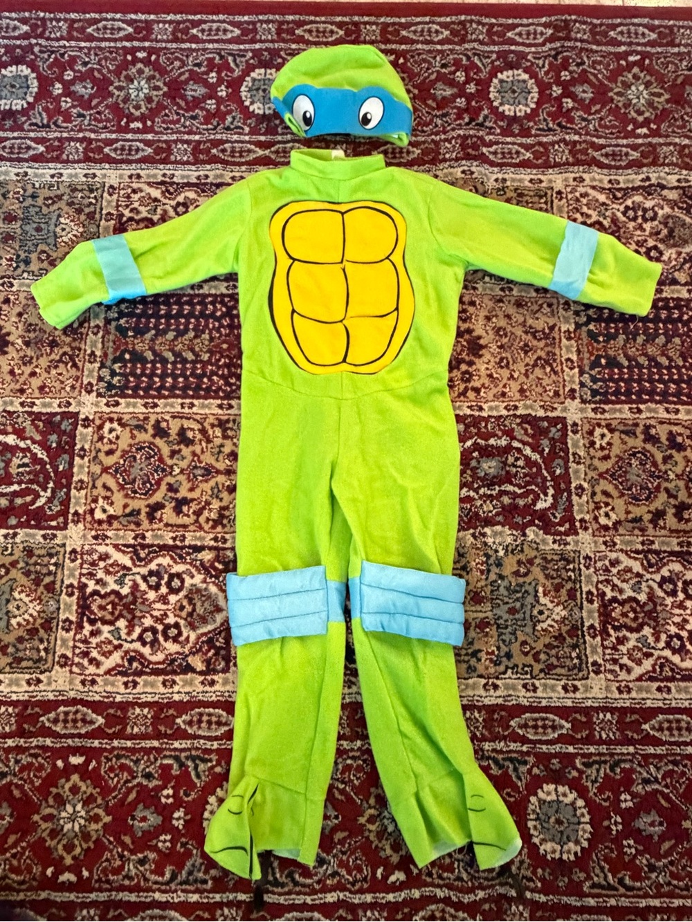 Nickelodeon Bright Green & Light Blue Turtle Superhero Costume